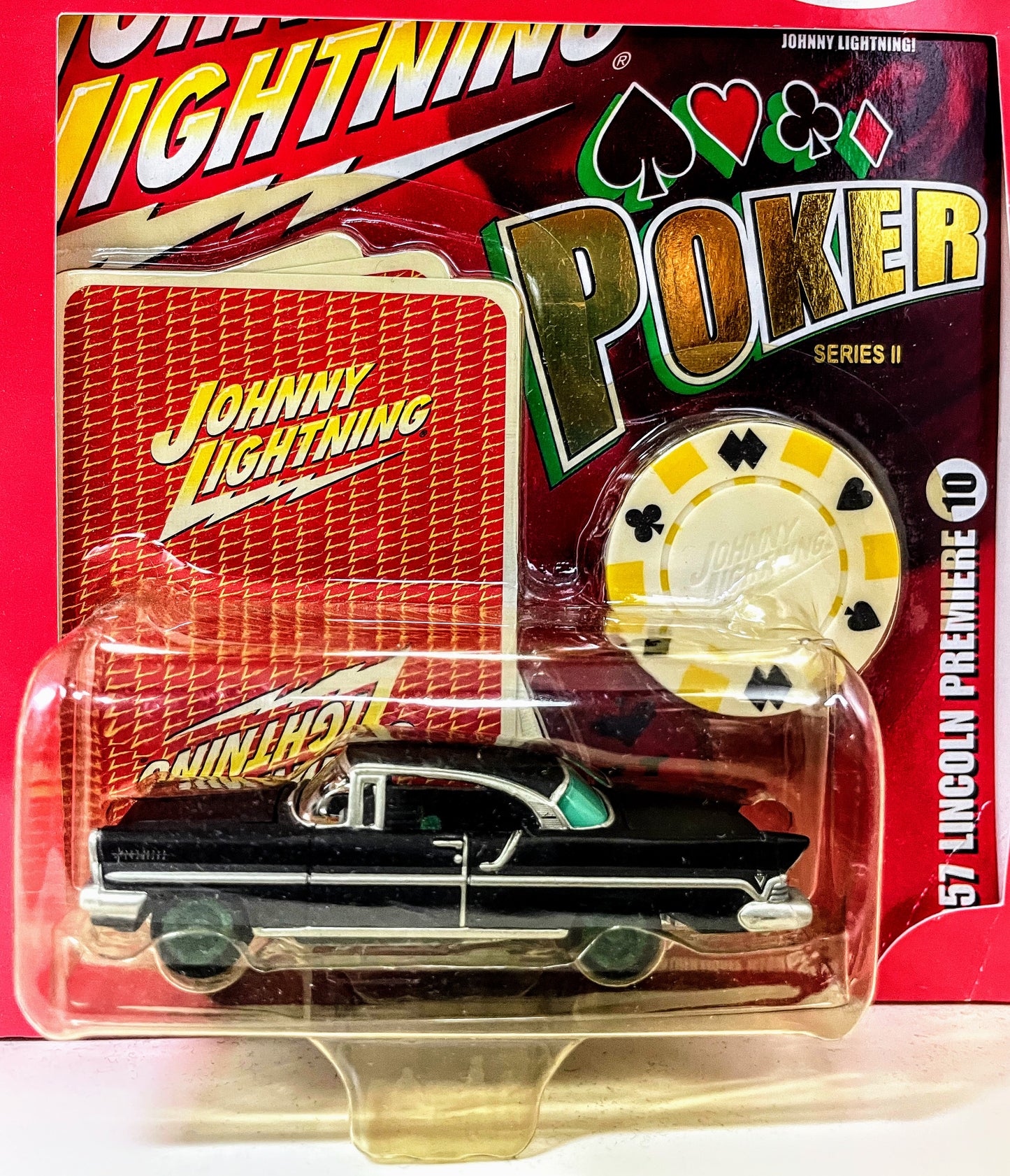 Johnny Lightning Poker Series Costco 2 pack 1961 Pontiac Catalina & 1957 Lincoln Premiere White Lightning