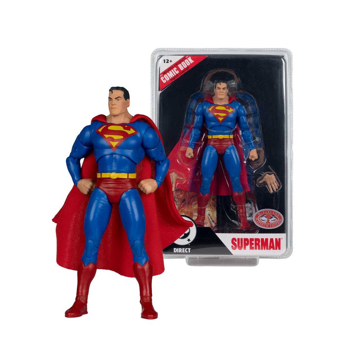McFarlane Toys DC Direct Page-Punchers (Justice) SUPERMAN 7" figure w/Comic Platinum Edition Chase Figure