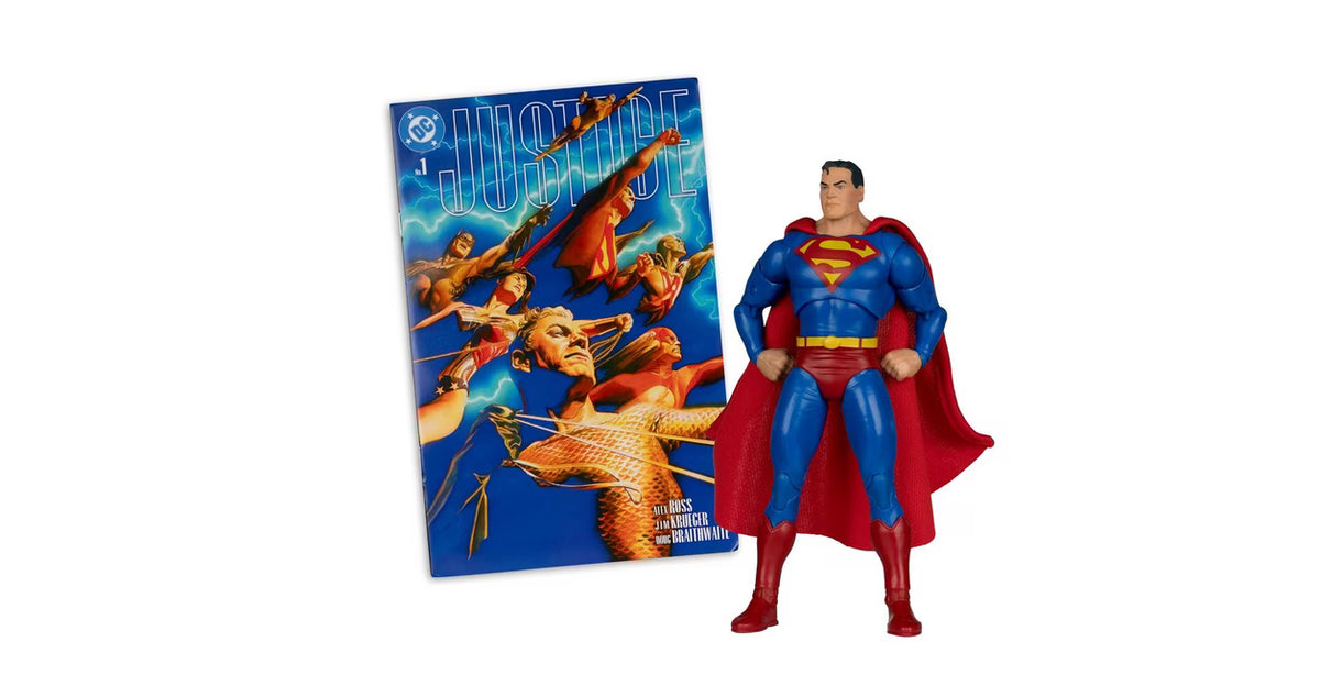 McFarlane Toys DC Direct Page-Punchers (Justice) SUPERMAN 7" figure w/Comic Platinum Edition Chase Figure