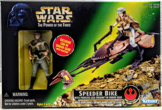 POTF Speeder Bike with Princess Leia Organa in Endor Gear